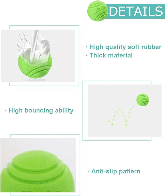 4 Pcs Rubber Balls, 2.75in/7cm in Diameter for Large Dogs Over 60 Lbs - High Bounce, Waterproof, Chew Resistant Toy Balls Belgian Malinois Gifts (7cm)