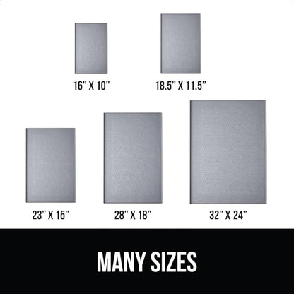 GORILLA GRIP 100% Waterproof Raised Edge BPA Free Silicone Pet Feeding Mat, Dog Cat Food Mats Contain Spills Protects Floors, Placemats for Cats, Dogs Water Bowl, Pets Accessories 28x18 Light Gray