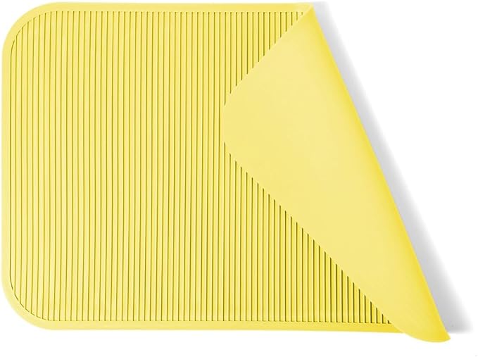 Pet Grooming Table Non-Slip Mat - Padded Mat for at-Home Grooming Dogs and Cats,Bathing Mat for Pets, Diameter：57cm/22.44inch (Yellow, 57cm/22.44inch)