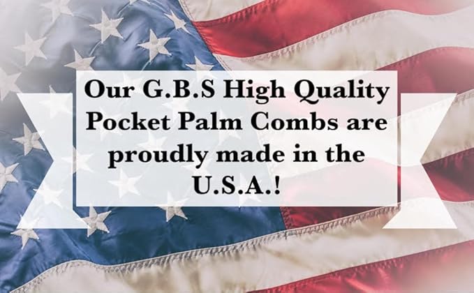 G.B.S Black Pocket Palm Brush for Men’s, Women and Pets Grooming, Black, Pack of 20 Made in U.S.A