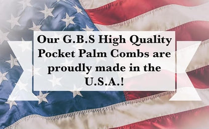G.B.S Black Pocket Palm Brush for Men’s, Women and Pets Grooming, Black, Pack of 20 Made in U.S.A