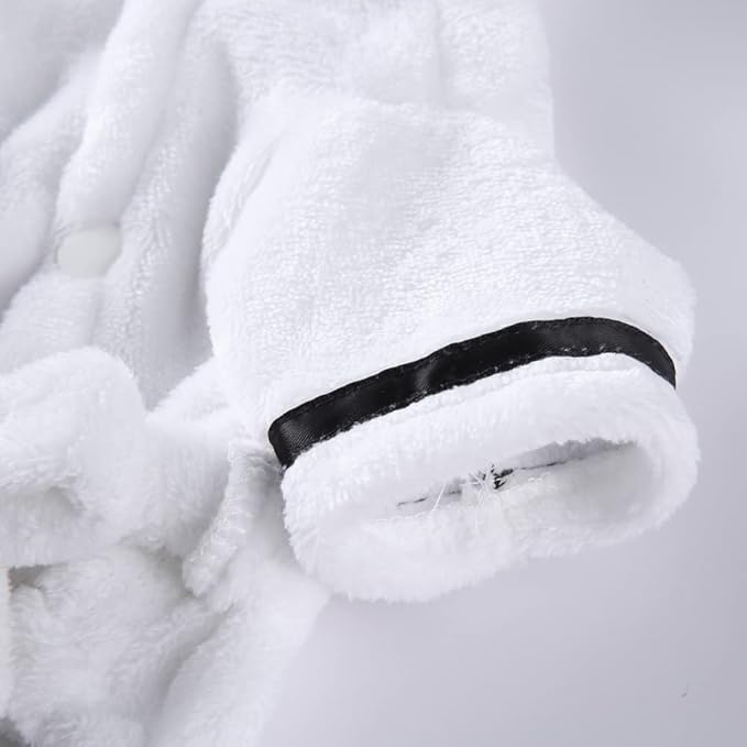 Dog Drying Robe Coat Super Absorbent Soft, Fast Drying Pet Dog Bathrobe Towel with Adjustable Waistbelt