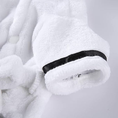 Dog Drying Robe Coat Super Absorbent Soft, Fast Drying Pet Dog Bathrobe Towel with Adjustable Waistbelt