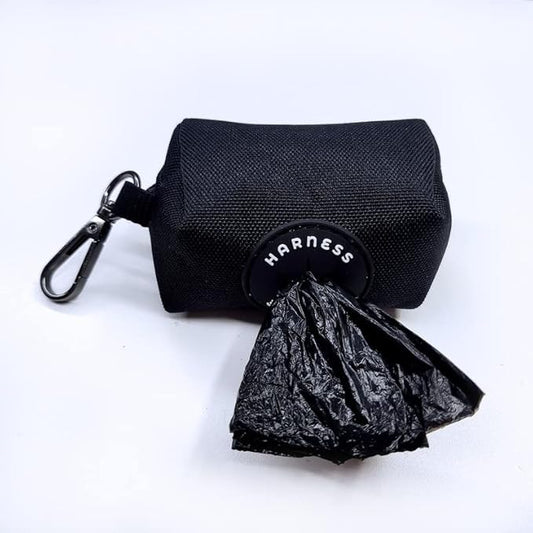 Joyride Harness Poop Bag Dispenser - 1 Additional Roll of Premium 9”x13” Poop Bags Included, D-Clip Attaches to Leash or Harness - Fits Standard Doggy Waste Bag Rolls
