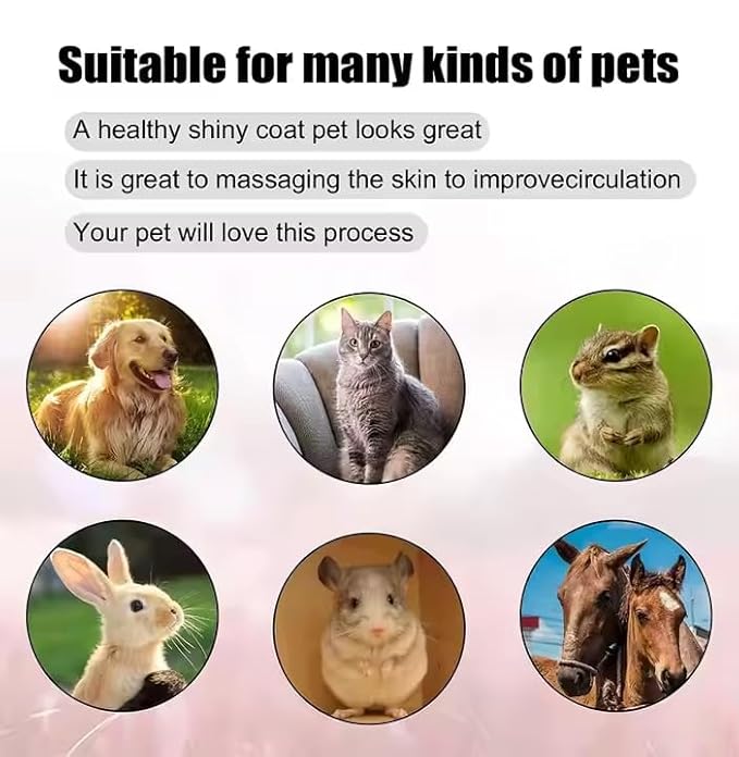 Self Cleaning Slicker Brush, Dog Cat Bunny Pet Grooming Shedding Brush, Easy to Remove Loose Undercoat, Pet Massaging Tool Suitable for Pets with Long or Short Hair (Black)