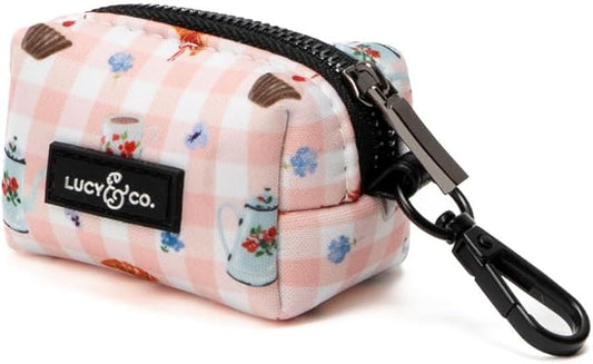 Lucy & Co. Sipping Slowly Dog Poop Bag Holder, Durable Waste Bag Dispenser with Clip for Leash