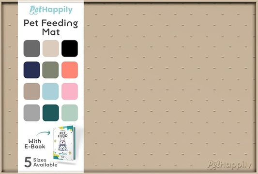 Dog Food Mat - Raised Edges Dogs Mat for Food and Water Prevent Spill, Waterproof Cat Food Mats Protect Floors, Easy Clean Dog Bowl Mats for Food and Water, Silicone Pet Food Tray