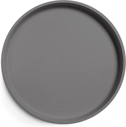 DogBuddy Dog Food Mat - Waterproof Dog Bowl Mat, Silicone Pet Mat for Food and Water Bowls, Nonslip Pet Feeding Mat with Edges, Dogs Food Mats for Floors, Puppy Supplies (XS, Gray)
