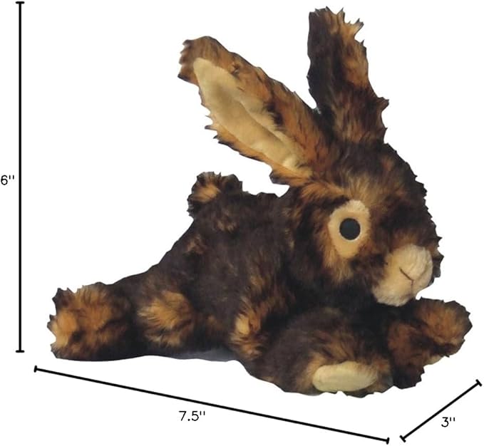 Pet Lou 00839 Medium Plush Dog Chew Toy, 8-Inch Rabbit, Small breeds