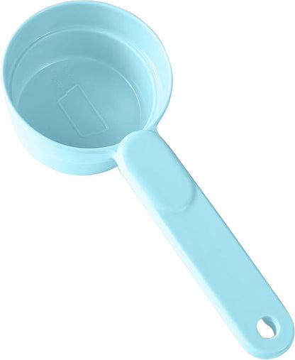Dog Food Scoop 1 Cup 1/2 Cup - Melamine Dog Food Measuring Cup, Pet Food Scoop for Dog Cat...Comfortable Long Handle for Easy to Scoop Food, Blue 1 Cup