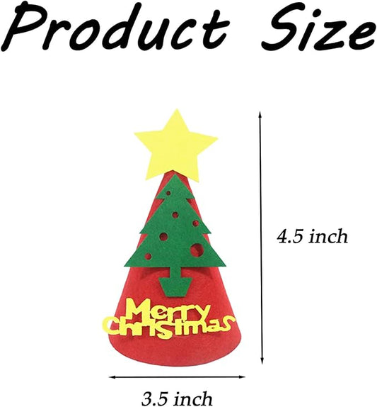 5 Pcs Christmas Dog Hats Cute Cats Party Hats Pet Set Dogs Santa Hats Puppies Kittens Grooming Accessories Costumes. (Small Christmas B)
