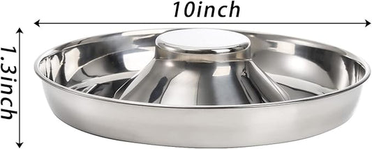 SOUJOY 2 Pack Stainless Steel Puppy Bowls, Pet Slow Feeder Bowls, Non-Skid Dog Food and Water Bowl, Feeding Weaning for Small Medium Large Dogs, Cat, Pets, Multiple Puppies