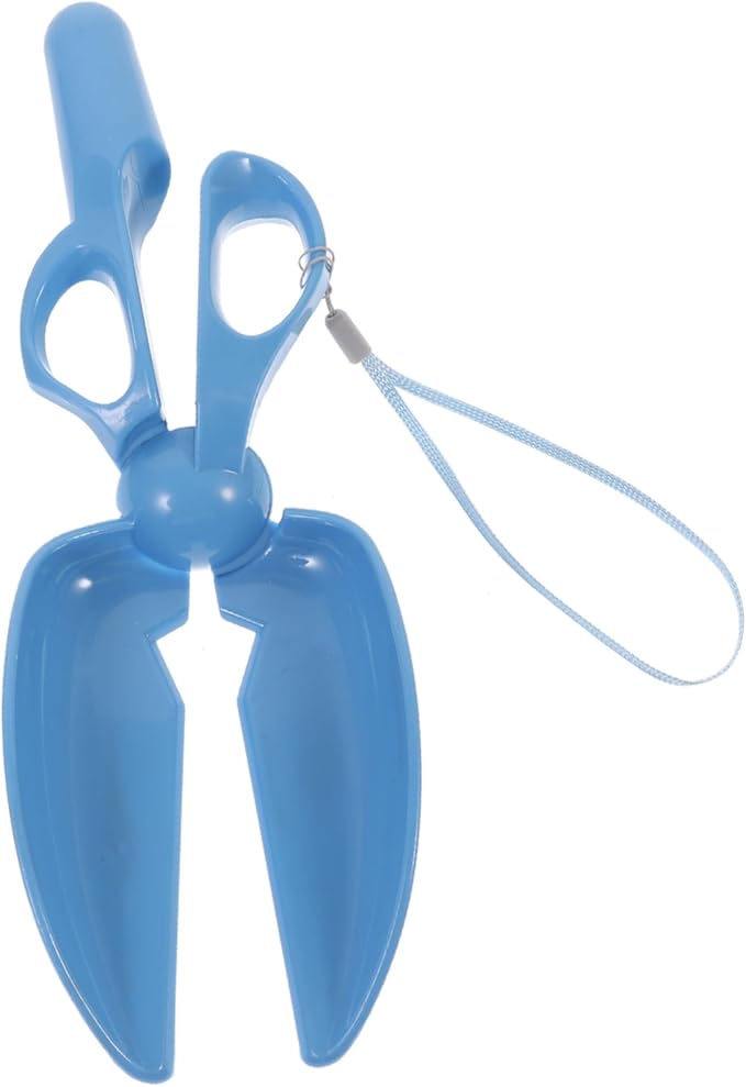 balacoo Pooper Scooper, Portable Pet Pickup Clip, Waste Picker, Scissor Shovel Clamp for Pet Dog Puppy Cat, Indoor Outdoor Cleaning Tools, Blue
