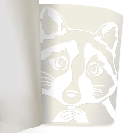 WIRESTER 6 inch Clear Vinyl Decal Sticker Decoration for Car Window (Or Any Flat Surface) - Common Raccoon