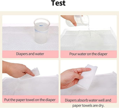 Amakunft Rabbit Pee Pads, Pet Toilet/ Potty Training Pads, Super Absorbent Guinea Pig Disposable Diaper for Hedgehog, Hamster, Chinchilla, Cat, Reptile and Other Small Animal (100pcs-18 x13, Pink)