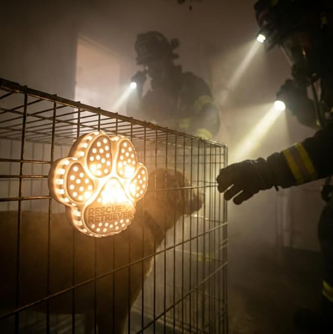 Rescue+Retriever Pet Safety Notification Device | Smoke-Activated Strobe Alert for Dogs & Cats | Designed by a Firefighter | 2025 Pet Innovation Award Winner