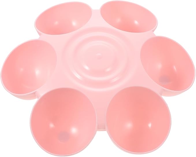 POPETPOP Cat Food Bowl with 6 Bowls - Pet Feeder for Kitten Puppy, Multi Cat Dishes, Multiple Dinner Feeder for Indoor s, Dishes for Food and Water