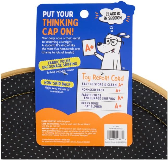 Joyhound Classroom Snuffle Puzzle Pizza Burrow & Play Mat Dog Toy