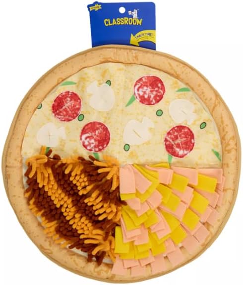 Joyhound Classroom Snuffle Puzzle Pizza Burrow & Play Mat Dog Toy