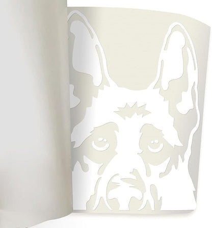 WIRESTER 6 inch Clear Vinyl Decal Sticker Decoration for Car Window (Or Any Flat Surface) - German Shepherd Dog