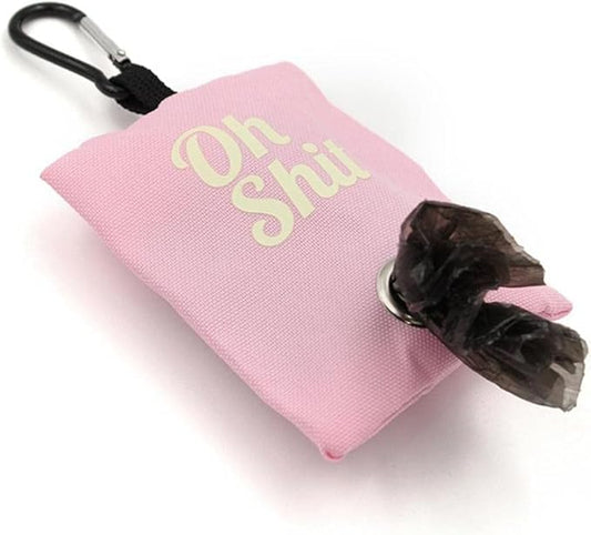 Pink Dog Poop Bag Holder,Pet Pets Supplies Canvas Garbage Bags,Poop Bag Dispenser Portable Poop Waste Bag Holder Outdoor Puppy Cat Pick Up Organizer,Dog Supplies