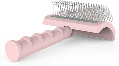 Super Dense Soft Slicker Brush for Thick and Long Fur Dogs - Grooming Brush for Fluff, Shedding, Tangles on Goldendoodles - 25mm (1")