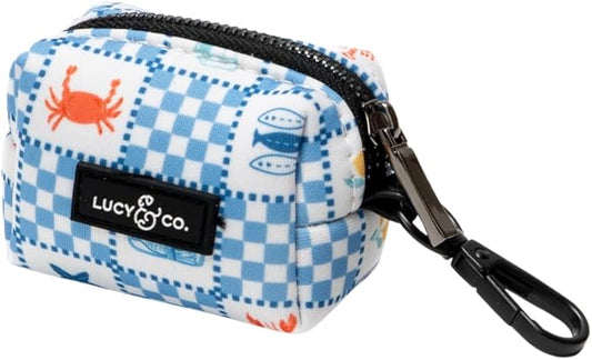 Lucy & Co. Sunny in Sicily Dog Poop Bag Holder, Durable Waste Bag Dispenser with Clip for Leash