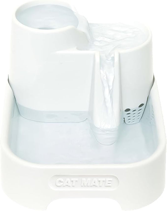 Cat Mate Multi-Level Pet Water Fountain (335) - BPA and BHT Free 3-Stage Filter, for Cats & Small Dogs, Quiet and Hygienic Drinking Fountain, 70 fl. Oz Capacity