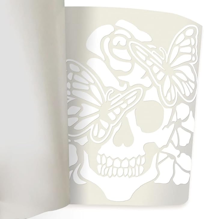 WIRESTER 6 inch Clear Vinyl Decal Sticker Decoration for Car Window (Or Any Flat Surface) - Rose Skull