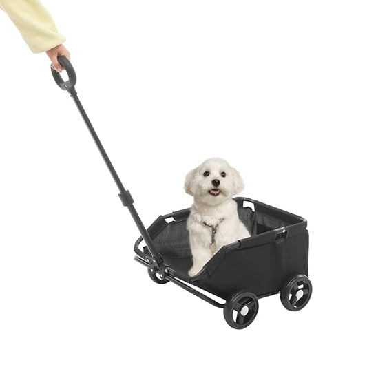 Dog Stroller, Foldable Multifunctional Pet Carts Portable Mini Dog Strollers with 4 Wheels & 360° Rotatable Handle for Small Cats Dogs Puppy Up to 16.53 LBS (Black)