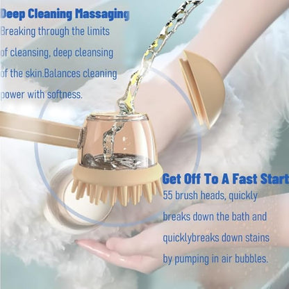 3 In One Pet Massaging Brush - Clean,Massage,Groom Comb - Silicone Comb Suppleness Brush ，Pet Friendly Wash Tools For Cats&Dogs (white)