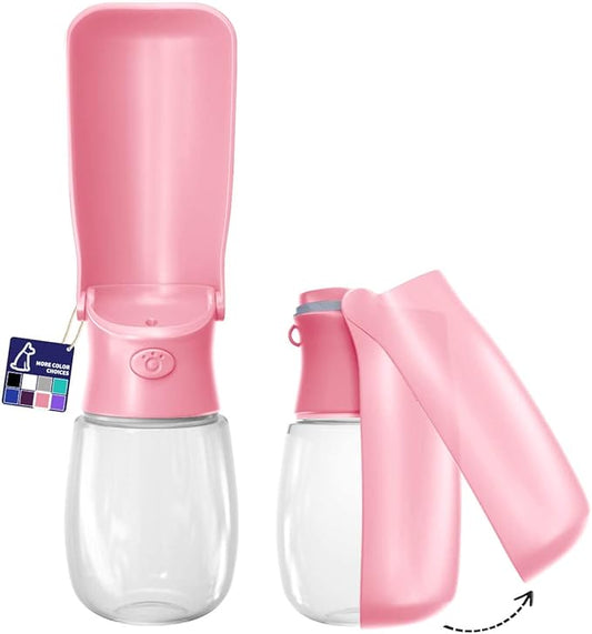 WePet Foldable Portable Dog Water Bottle Puppy Water Dispenser with Drinking Feeder, 12 OZ, High-Temperature Resistant Leak Proof for Pets Outdoor Walking, Hiking, Travel, Food Grade Plastic BPA Free