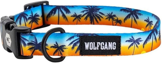 Wolfgang Heavy Duty, Adjustable Dog Collar with Quick Release Nylon Buckle for Walking & Training, DigiFloral Print, Large