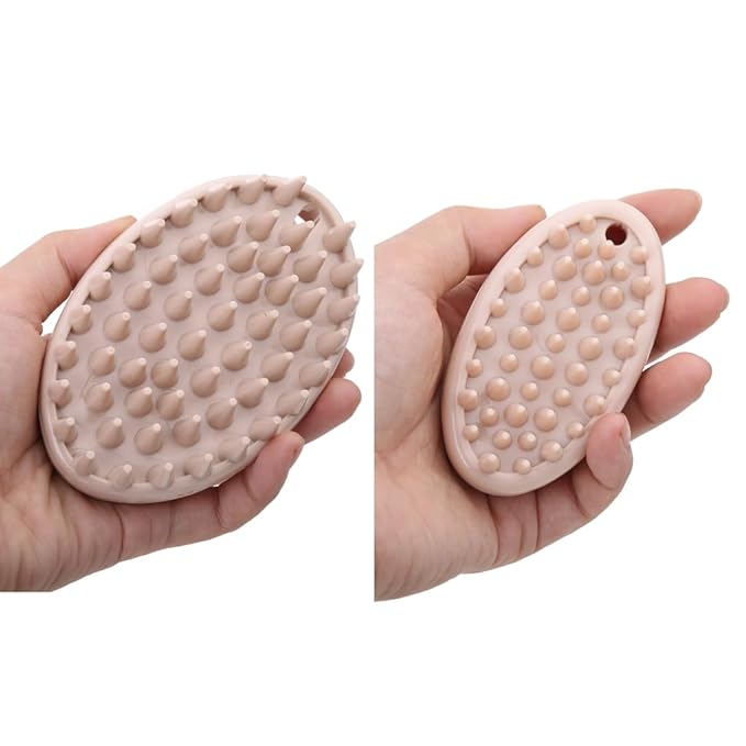 Great Grooming Comb for Shampooing and Massaging Dogs Cats Small Animals Soft Rubber Bristles Gentle Message cat massage brush