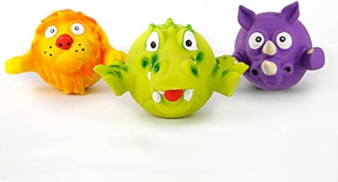 Hartz Dura Play Zoo Balloons Squeak Dog Toy, Multiple Pack Sizes 3 Count