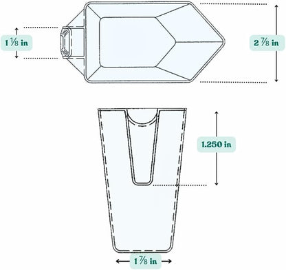 2 Cup (1 Pint | 16 Oz. | 500 mL) Scoop for Coffee, Protein Powder, Pet Food, Spices, Grains and Dry Goods – Plastic Food-Grade, BPA-Free Measuring Cup (Pack of 10)