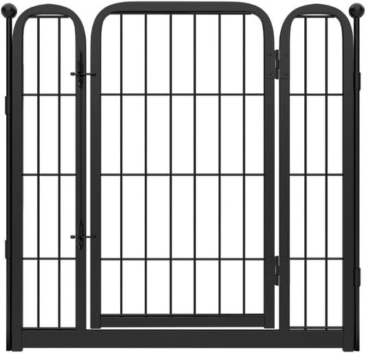 FXW Homeplus Unleashed Dog Playpen Designed for Indoor Use, 1 Add-on Gate, 24" Height for Puppy and Small Dogs, Black │Patented