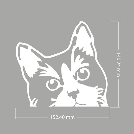 WIRESTER 6 inch Clear Vinyl Decal Sticker Decoration for Car Window (Or Any Flat Surface) - Tuxedo Cat
