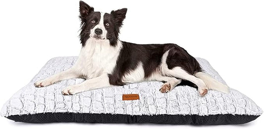 ULIGOTA Plush Dog Bed Soft Crate Pad for Cat Fully Machine Washable Anti-Slip Mat for Kennel (X-Large)