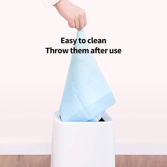 Amakunft Rabbit Pee Pads, Pet Toilet/ Potty Training Pads, Super Absorbent Guinea Pig Disposable Diaper for Hedgehog, Hamster, Chinchilla, Cat, Reptile and Other Small Animal (20pcs-18 x13, Blue)