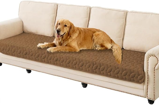 Ameritex Waterproof Pet Bed Cover Anti-Slip Dog Bed Blanket for Sofa and Furniture Waterproof New Pattern Design (Camel, 30x80 Inch (Pack of 1))