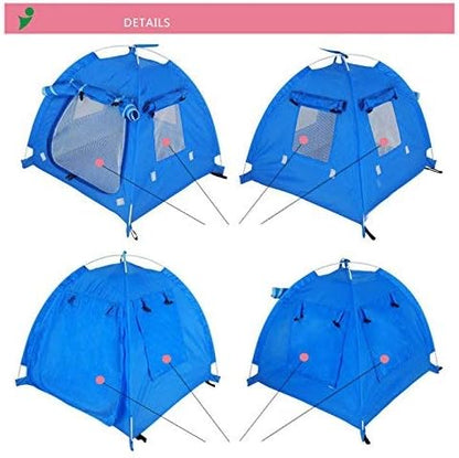 Breathable Washable Pet Puppy Kennel Dog Cat Folding Indoor Outdoor House Bed Tent (L, Coffee)