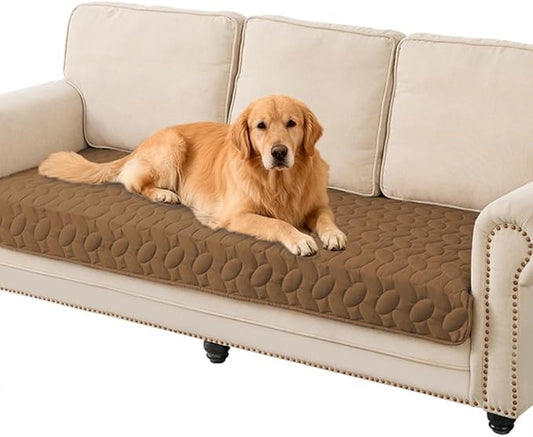 Ameritex Waterproof Pet Bed Cover Anti-Slip Dog Bed Blanket for Sofa and Furniture Waterproof New Pattern Design (Camel, 30x70 Inch (Pack of 1))