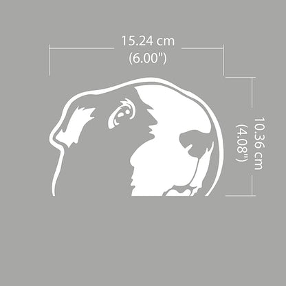 WIRESTER 6 inch Clear Vinyl Decal Sticker Decoration for Car Window (Or Any Flat Surface) - Guinea Pig