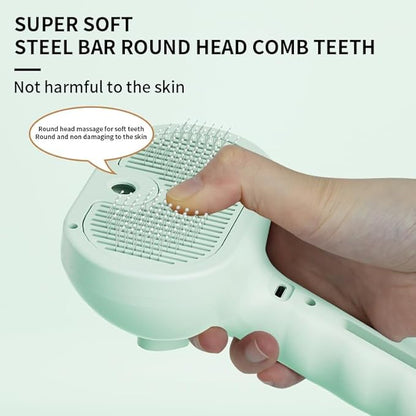 Pet Grooming Brush for Dogs and Cats, Pet Spray Massage Cleaning Tool, Hair Removal Comb, Professional Pets Care Accessory for Long or Short Haired Cats Hair Brush (White)
