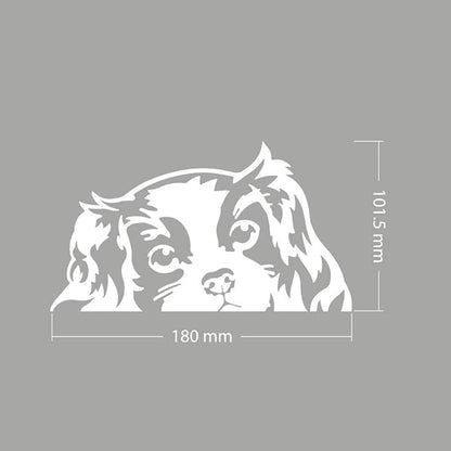 WIRESTER 6 inch Clear Vinyl Decal Sticker Decoration for Car Window (Or Any Flat Surface) - Cavalier King Charles Spaniels Dog