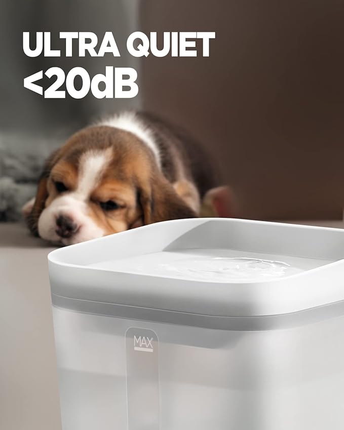 Ciays 106oz/3L Cat Water Fountain, Large Automatic Pet Fountain Dog Water Dispenser with Ultra Quiet Pump for Cats, Dogs, Multiple Pets, 3 Replacement Filters Included, White