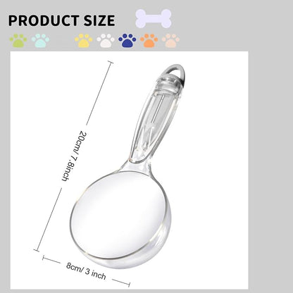 Pet Cat Dog Food Scoop, Dog Cup Capacity Cat Food Scooper With Sealing Clip, Puppy and Cat Coffee Bean, Flour Scoop Grey