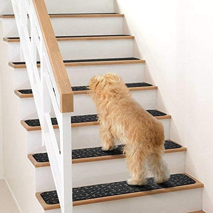 Carpet Stair Treads Set of 13 Non Slip/Skid Rubber Runner Mats or Rug Tread – Indoor Outdoor Pet Dog Stair Treads Pads – Non-Slip Stairway Carpet Rugs (Gray) 8" x 30"