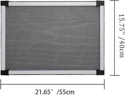 FLYZZZ Adjustable Sliding Window Screen Horizontal (15.74 ''H x 21-40''W) 2 Packs Expandable Window Screen Replacement for Home Medium